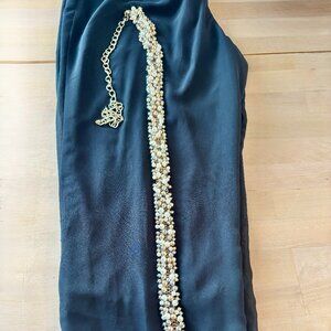 Zara Beaded Belt -Pearl and Gold and Silver Beads